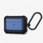 Wholesale Heavy Duty Shockproof Armor Hybrid Protective Case Cover for [Apple Airpods Pro] (Black Blue)